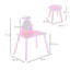 Dorazio Kids Dressing Table Girls Pink Wooden Kids Dressing Table & Stool