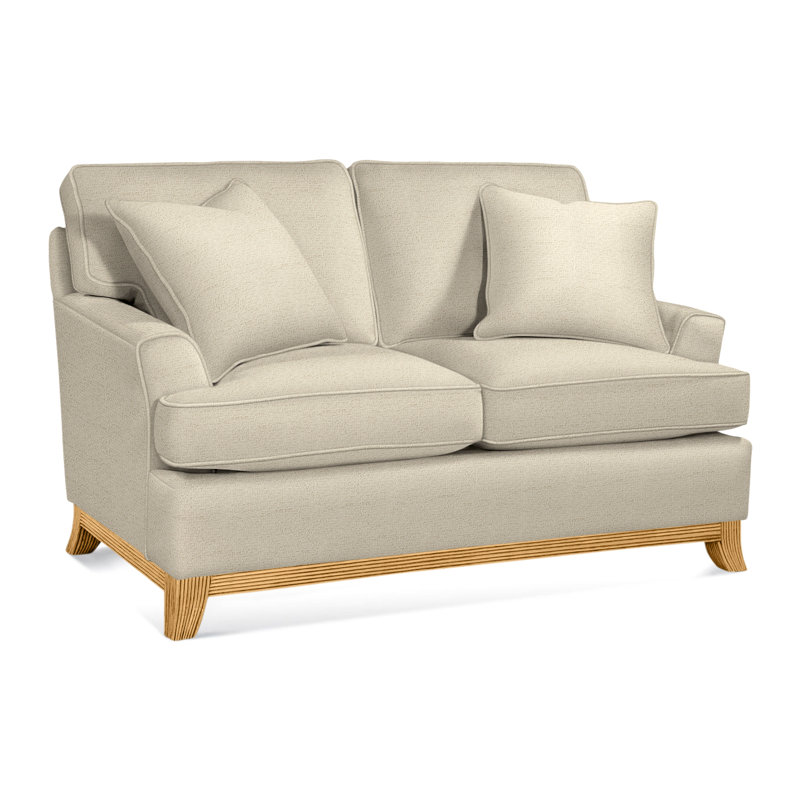Oaks Way Loveseat, Bisque Finish, Ivory Crypton Performance; 0886-91