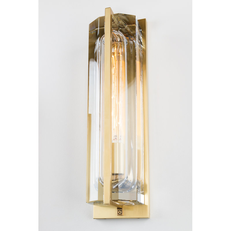 Hawkins 1 Light Wall Sconce, Aged Brass