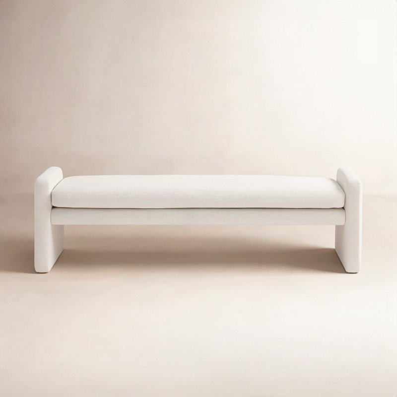 Serena Accent Bench, 19" H x 70" W x 18" D, Crypton Nomad Snow