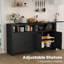 Buffet/meuble de rangement de 55 pouces avec 4 portes-1532239341
