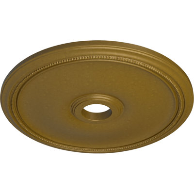 Endurathane Theia Ceiling Medallion, 24"OD x 3 5/8"ID x 1 3/4"P (Fits Canopies up to 6 3/4"), Hand-Painted Gold Finish