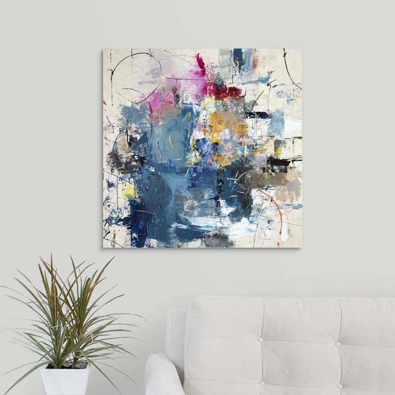 « justified play time », peinture sur toile, Toile tendue, H 24 po x l 24 po x P 1,25 po