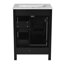 Meuble-lavabo de salle de bain avec lavabo en céramique, 1 porte à fermeture douce, armoire de rangement avec 2 tiroirs à fermeture douce-964983440