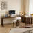 Light walnut L-Shaped Solid Wood desks-107934563-107934566