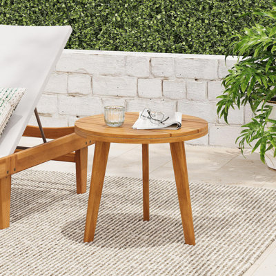 Table d'appoint ronde en acacia