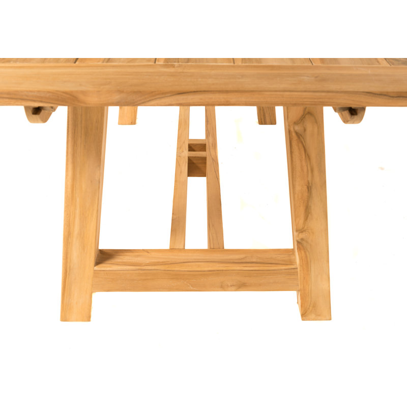 Lakewood Outdoor Teak Dining Table, 39" W x 118" L x 29" H, Natural