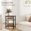38cm W Metal Bedside Table