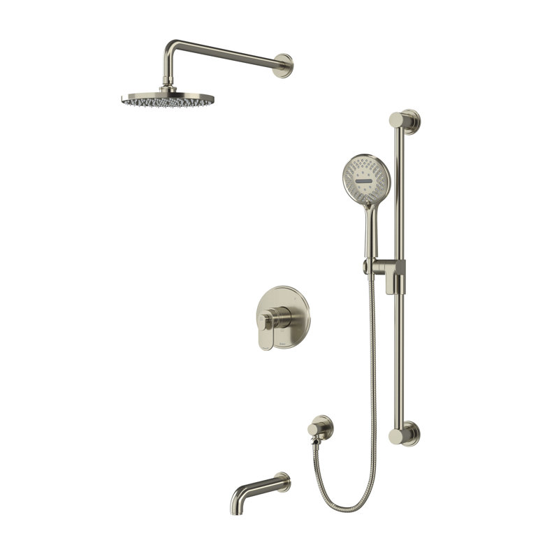 Garniture de douche 1345, Nickel brossé