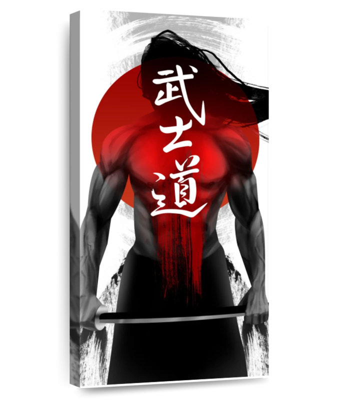 Samouraï féodal, H 36 po x l 18 po