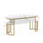 Malyk 51'' Sofa Table,Faux Marble Top Console Table with Gold Metal Frame and Storage Drawers