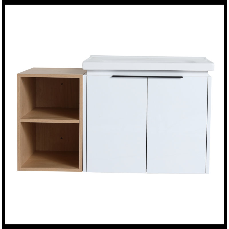 Ensemble de meuble-lavabo simple 35,80 po avec plateau Amiayah