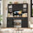 63'' W x 74.8'' H 3-Drawer Computer Desk with Hutch-429044896