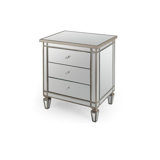 Rosaria 24'' W Glass Nightstand