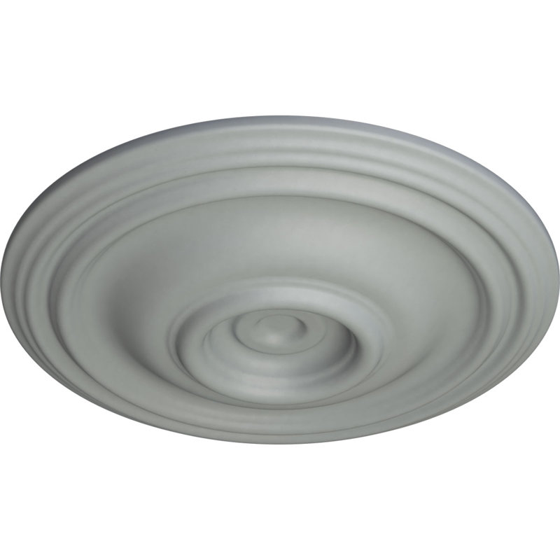 Primed Gray Composite Traditional Ceiling Medallion 14.75"
