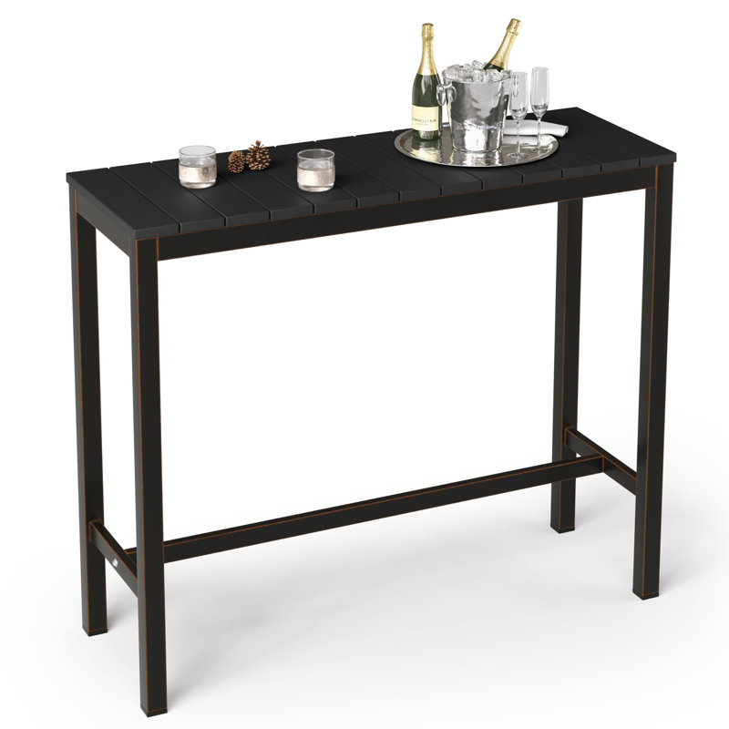 Table de bar d'extérieur, Noir, noir, noir, noir