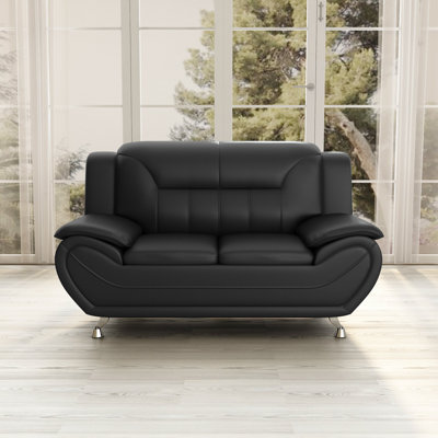61'' Faux Leather Loveseat
