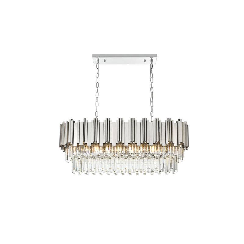 Lenora 36 inch Chandelier, Chrome