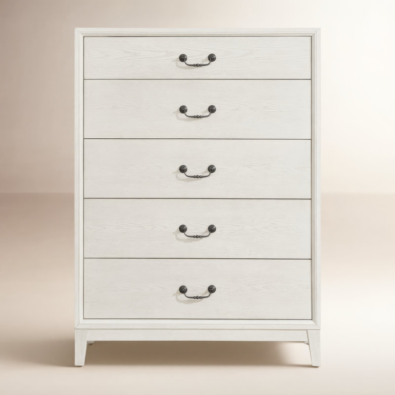 Bartlett 5 Drawer Chest, White