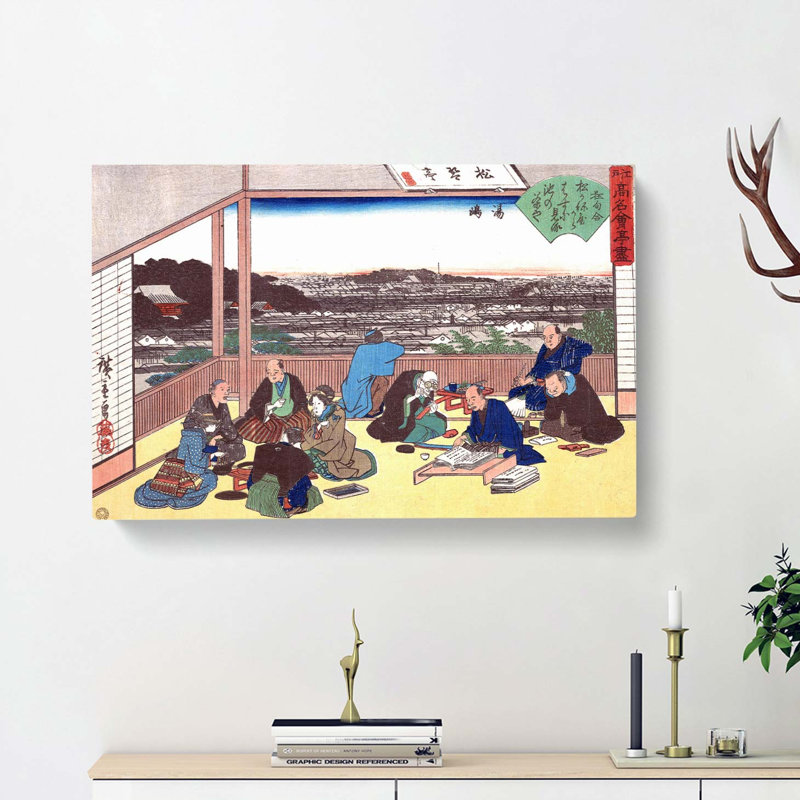 Yushima by Utagawa Hiroshige - Wrapped Canvas Painting, 50cm H x 76cm W x 3cm D