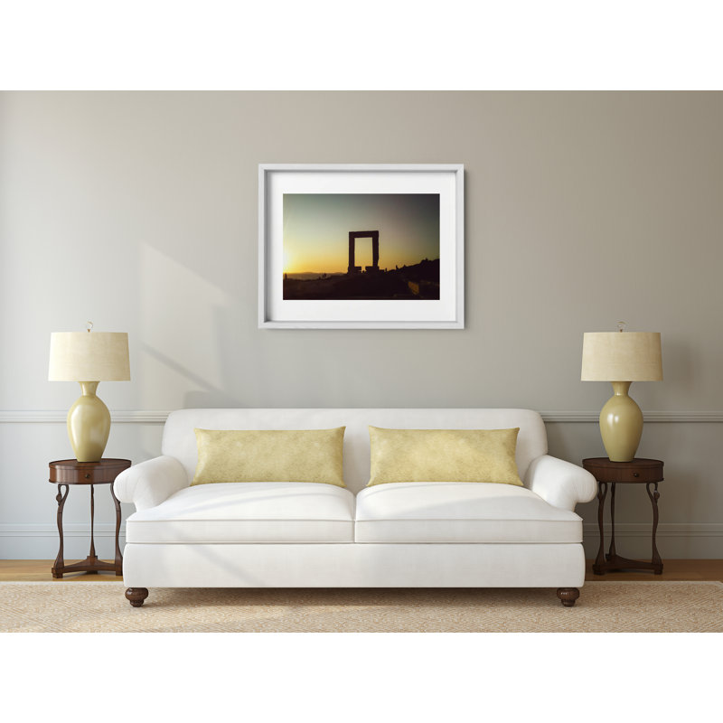 Temple Of Apollo Print by Joseph Regan, 22" H x 26" W x 0.75" D, White