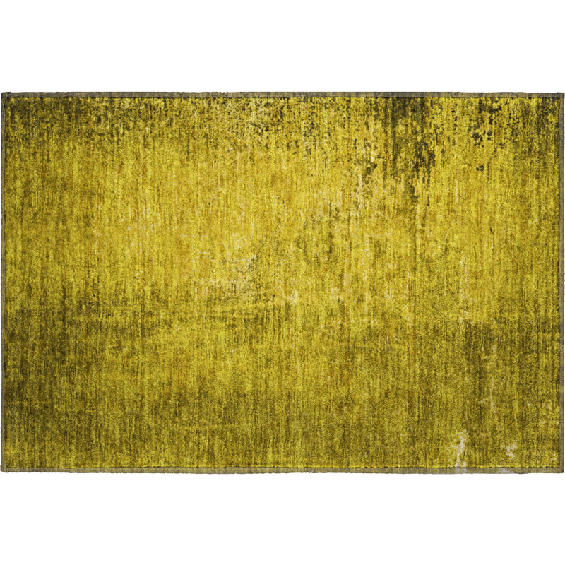 Tapis doré de qualité supérieure lavable à la machine Cerrito AMF554, Rectangle 1 pi 8 po x 2 pi 6 po