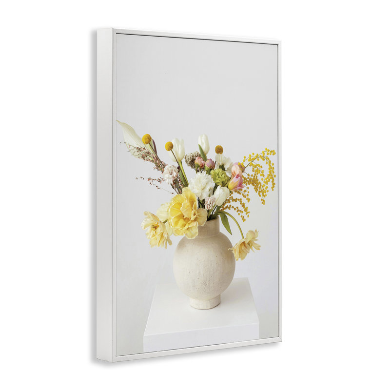Vase simple, estampe numérique par Incado bg-204, Estampe numérique encadrée blanc bord de mer, H 30 po x l 20 po