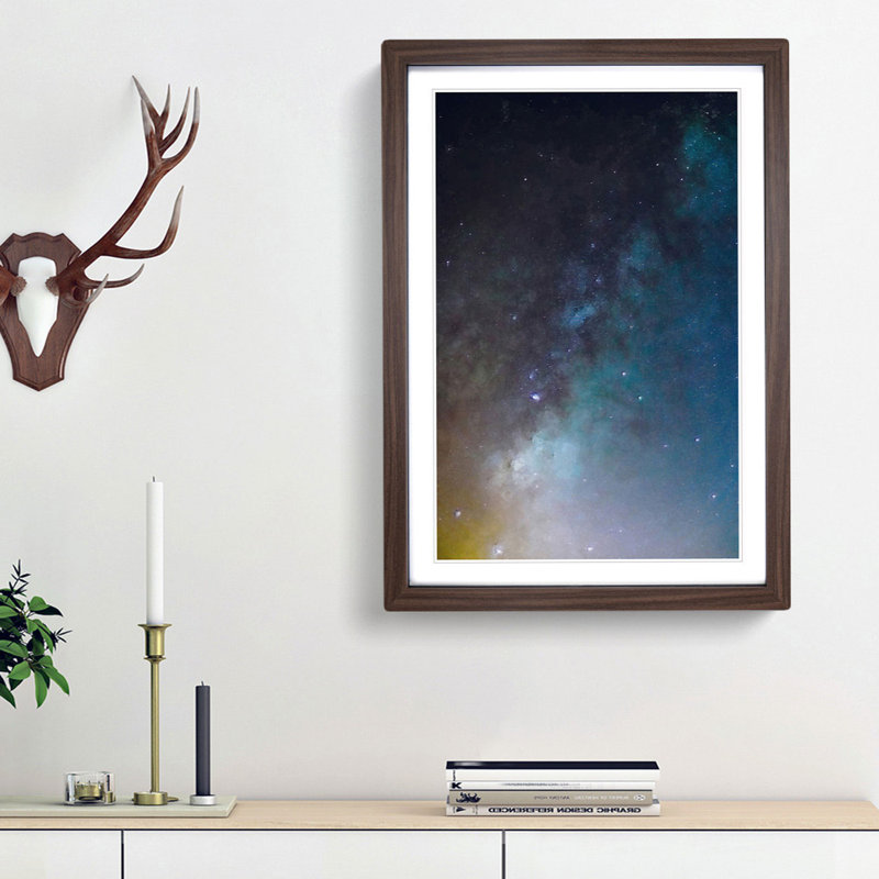 Star Explosion in Abstract - Framed Print, Walnut Framed, 87cm H x 62cm W x 2cm D