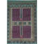 Hand-Knotted High-Quality Purple and Green Area Rug