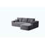 Canapé modulaire de 104 po avec méridienne en forme de L et poches latérales, conception modulaire moderne, assise profonde, canapé rembourré pour le salon / chambre à coucher, sans assemblage requis (tissu moelleux), gris, droite-20804877-20804875