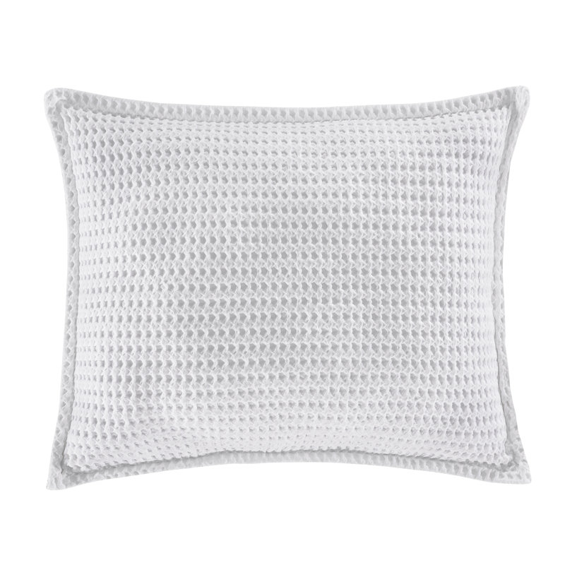 Taie décorative 100% coton Han, Standard, Blanc
