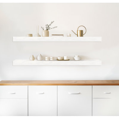 Emerald Lee 2 Piece Oak Floating Shelf