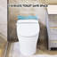 Toilette compacte à double chasse avec baguette autonettoyante, chasse au capteur de pied, commande à bouton, lavage à l'eau froide, fermeture en douceur forte, immaculée intelligente 1 / 1,28