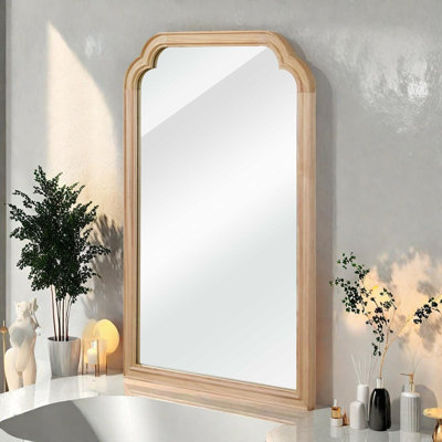 Solid Wood Frame Mirror with Rounded Corners, 20" x 30", Decorative and Functional