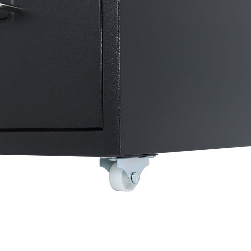 Eulys 6 Drawer Filing Cabinet, Black
