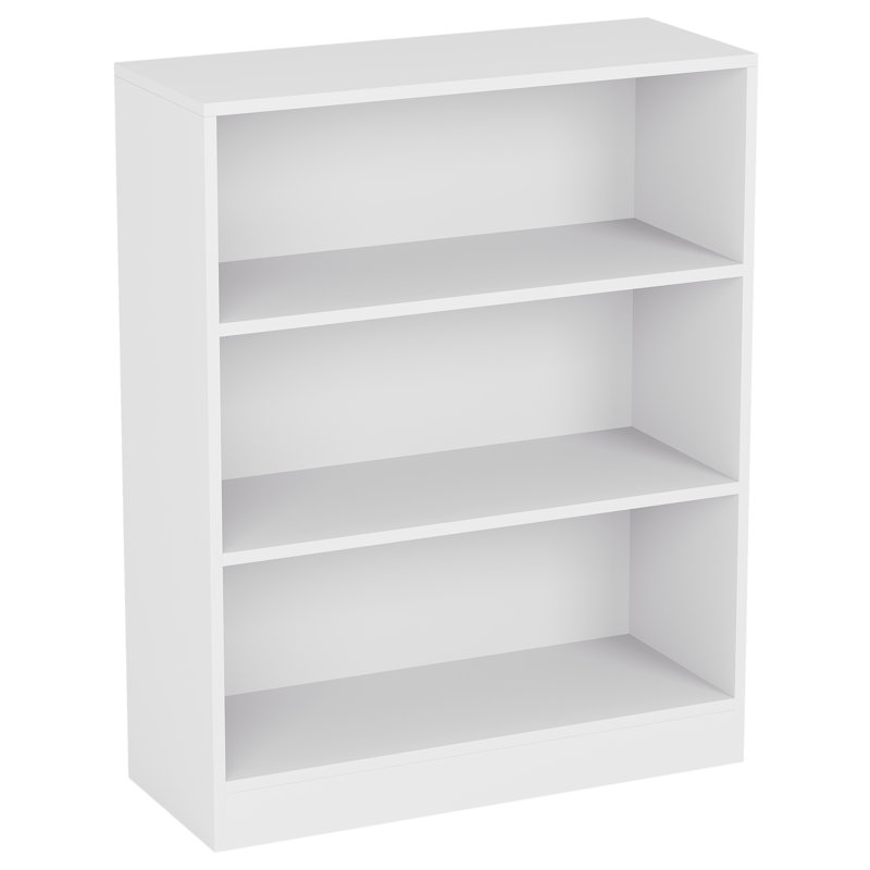 142cm H x 60cm W Standard Bookcase, (3 Shelves) 75cm H x 60cm W x 24cm D, White