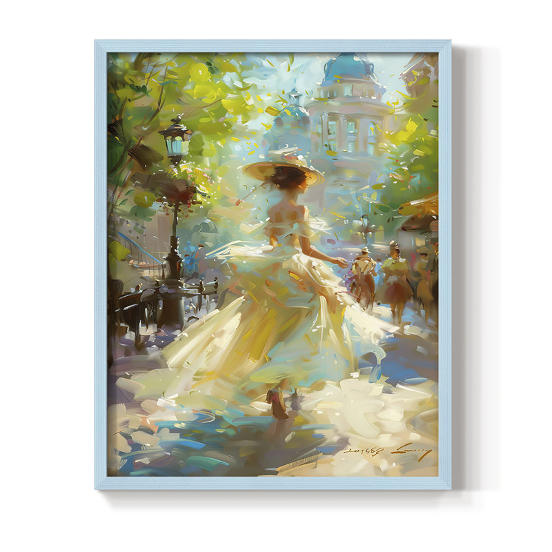 Estampe encadrée Series, H 21 po x l 17 po, Bleu