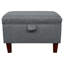 50.8cm Wide Rectangle Solid Colour Footstool Ottoman with Storage