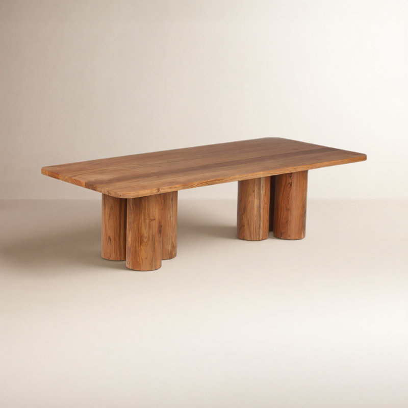 Pompano Solid Wood Single Coffee Table, Natural