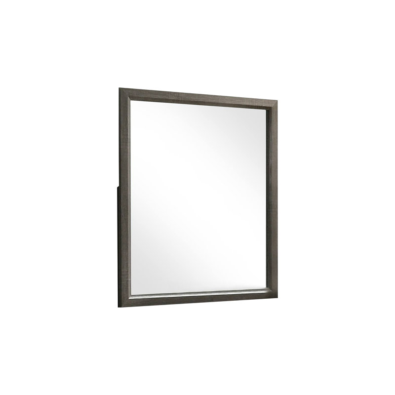 Miroir contemporain l 35,5 ", gris