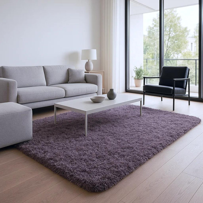 Vilma Hand-Woven Purple Area Rug, 7'9" x 10'6"