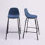 Tabouret de bar en velours Lazio avec pieds en fer-1882502422-1985942149