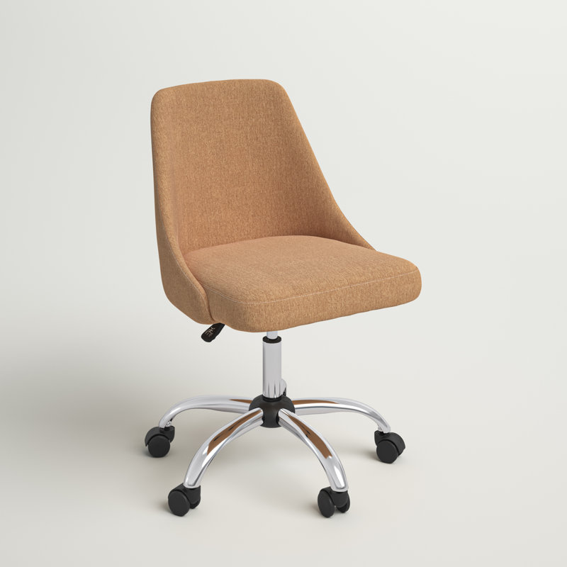 Viggo Fabric Office Chair with Chrome Base, Brown