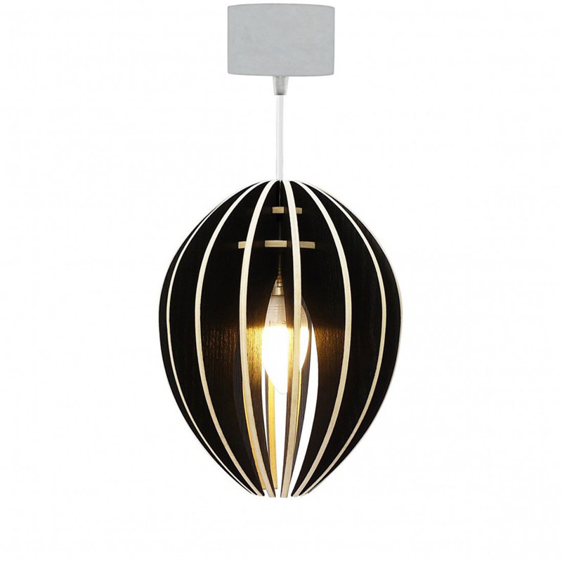 Tenley 1 - Light Single Pendant, 24cm H x 18cm W x 18cm D, Yes, Black