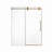 56"-60"W*72" H Frameless Single Sliding Shower Door – 5/16" (8Mm) Clear Tempered Glass, Bypass Design-123404565