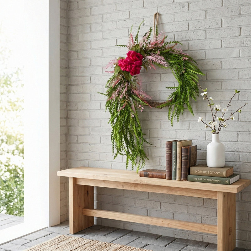 Couronne de rotin de décoration saisonnière 22 pouces