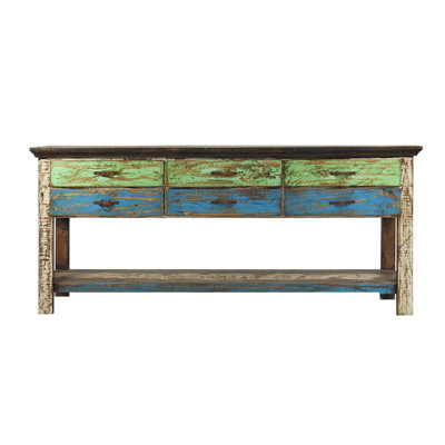 Dianabasi 72'' Solid Wood Top Console Table