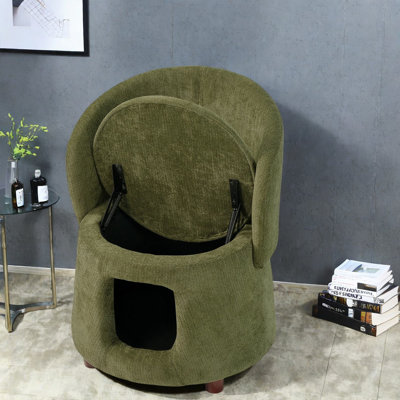 Chaises d'appoint pour animaux de compagnie avec rangement, siège moderne en bois d'acacia