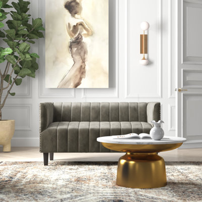 Flared Arm Settee Sofa