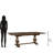 Forli The Wexford Oak Dining Table| 1-1/2" Top with Carved Bulbous Pedestals and 122" Extendable Length